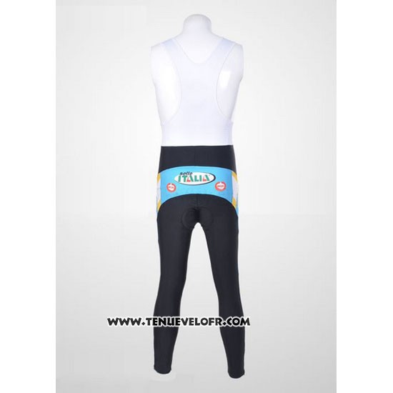 2012 Maillot Ciclismo Astana Bleu Clair et Noir Manches Longues et Cuissard